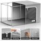 Sorbus 4 Pack Jumbo Storage Bins, Stackable & Foldable Clothes Organizer Bags with Metal Frame, Window, & Handles